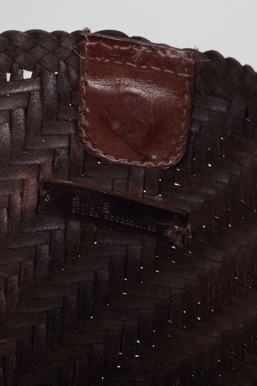 Rhia Woven Leather Tote- Espresso