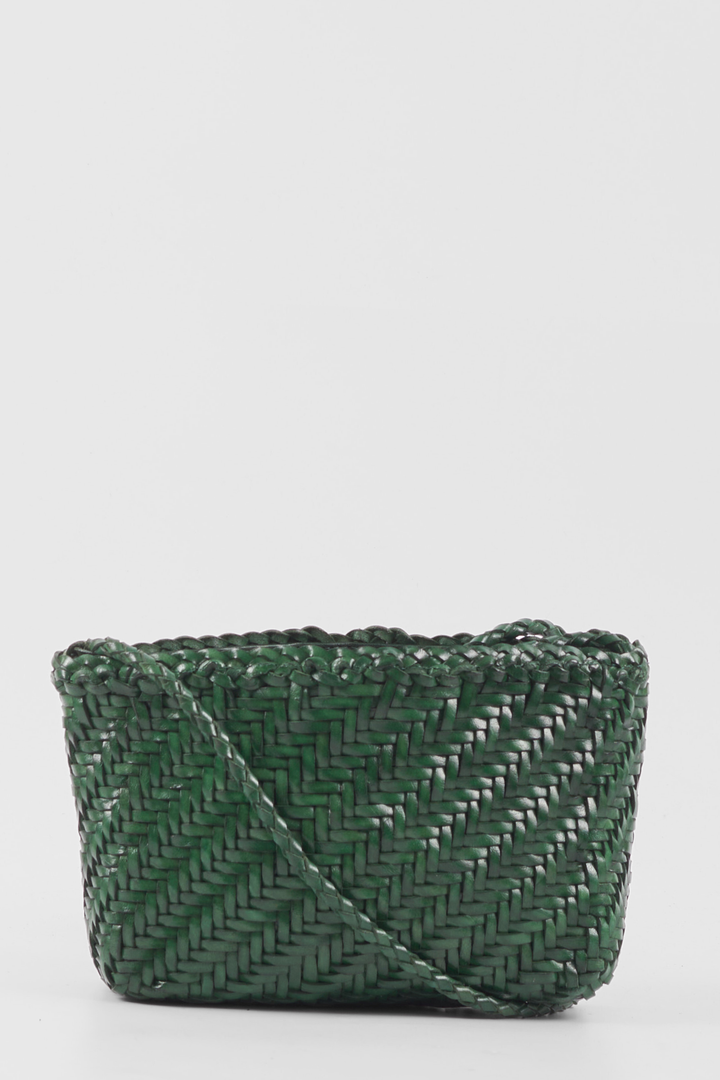 Sia Leather Crossbody- Emerald Green