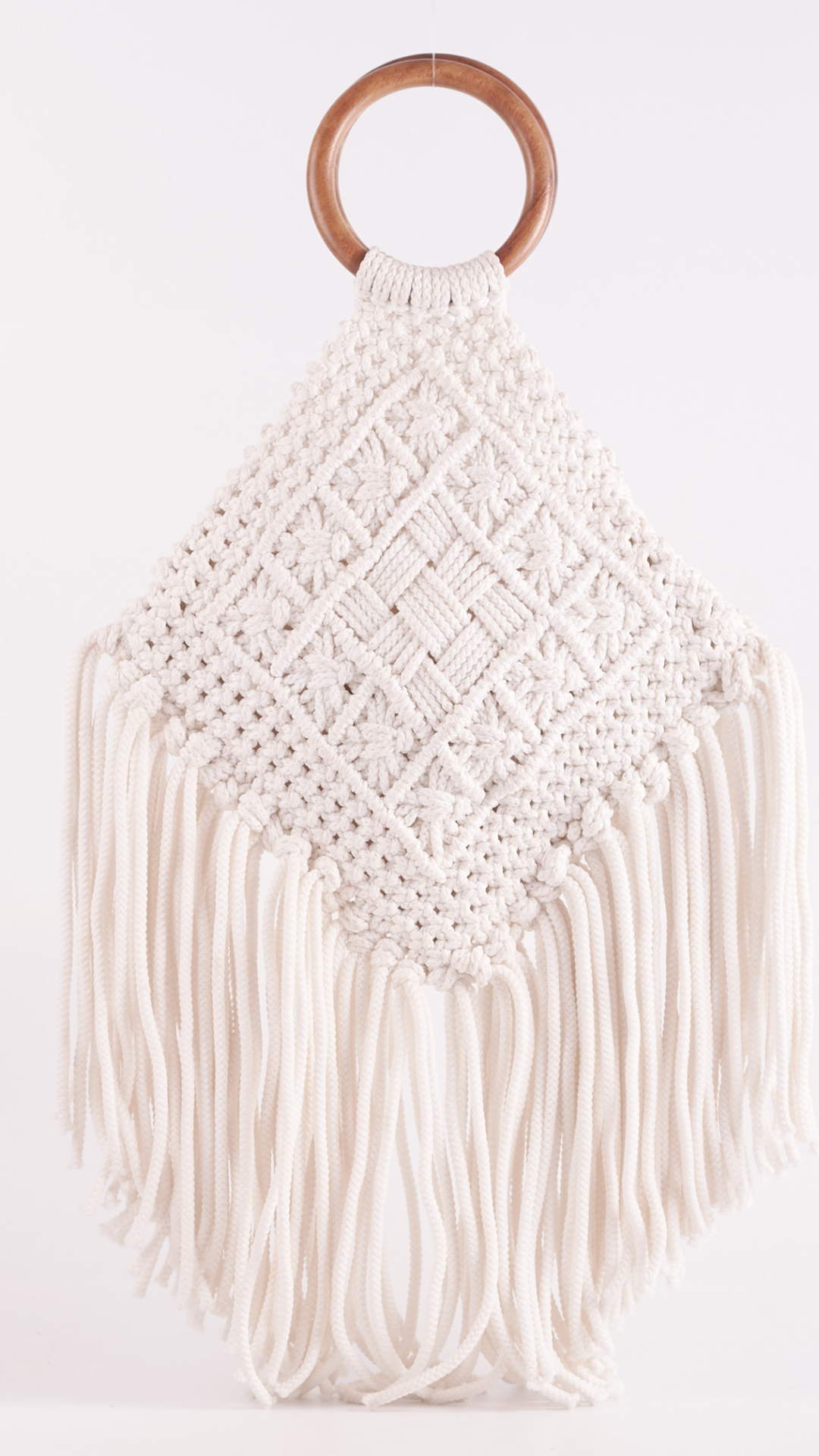 Coyote Cotton Macrame Clutch Bag