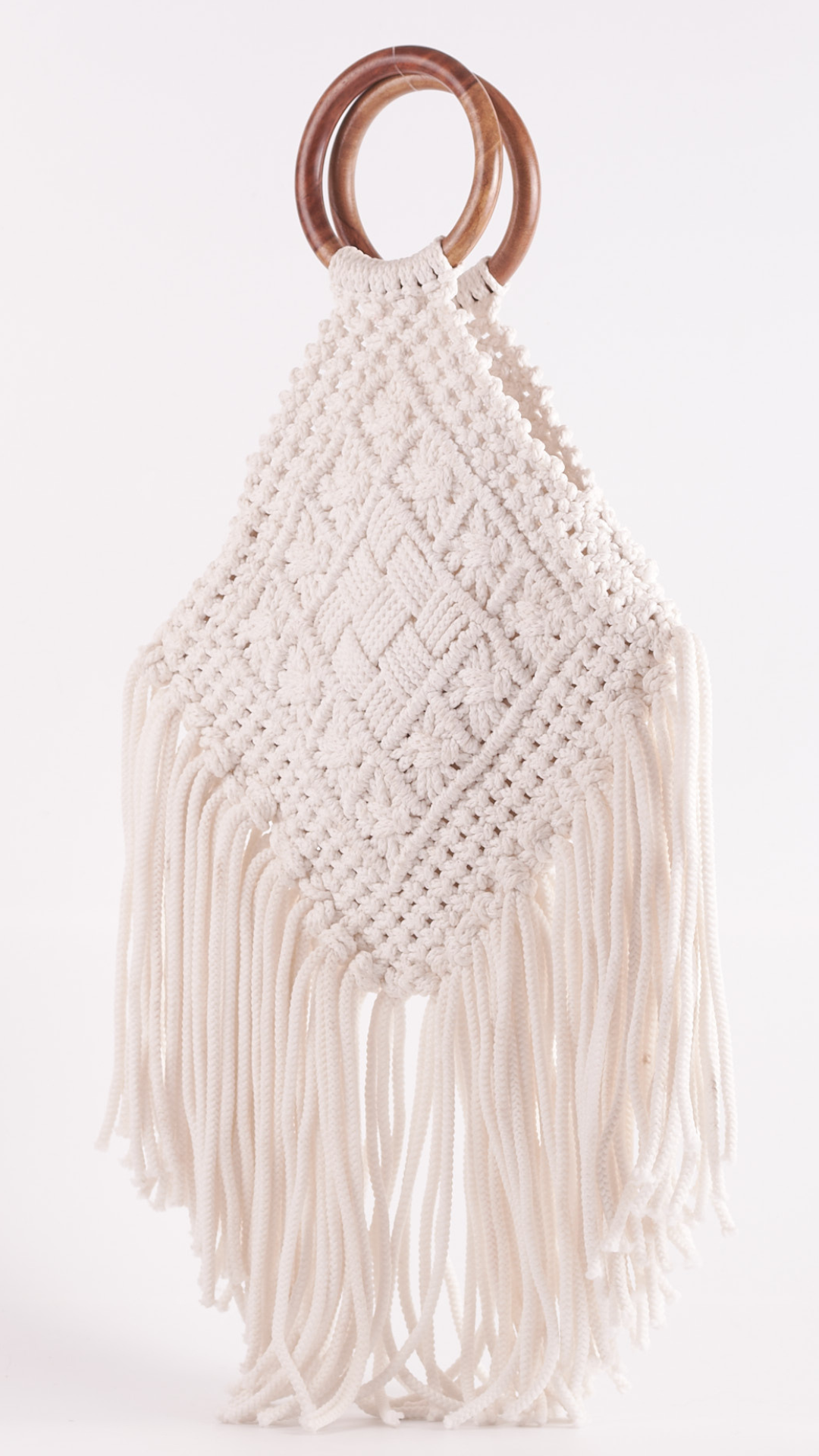 Coyote Cotton Macrame Clutch Bag