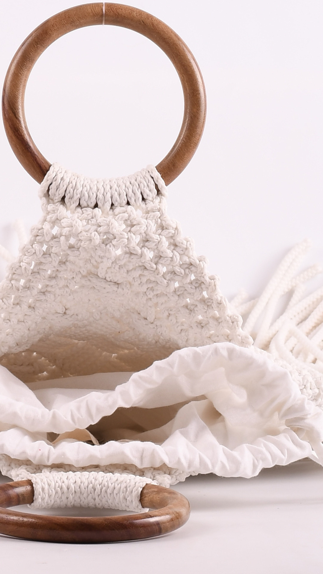 Coyote Cotton Macrame Clutch Bag
