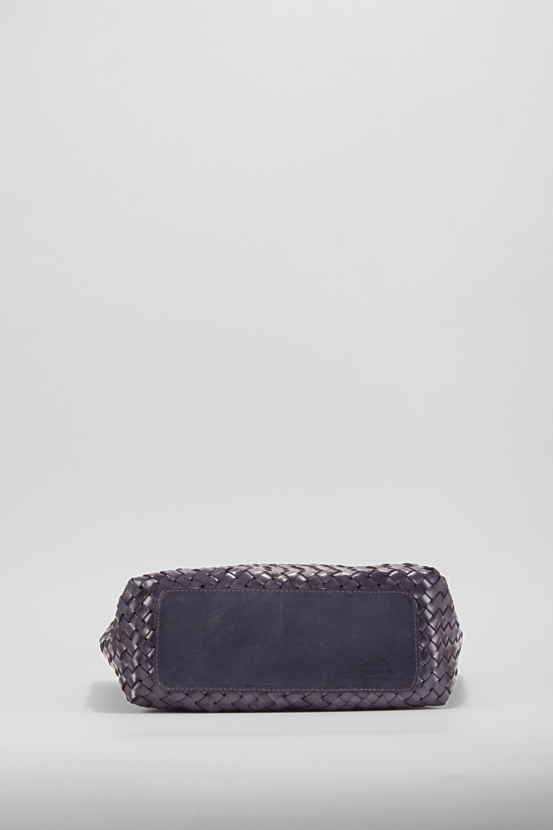 Leia Woven Leather Bag Dark Blue