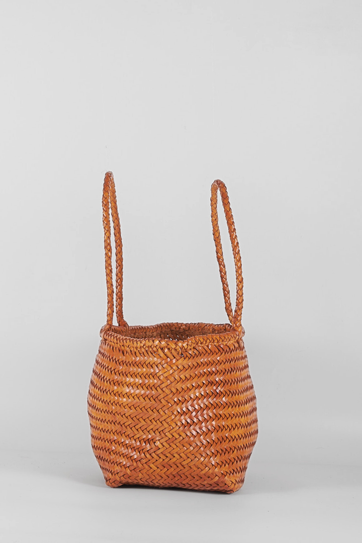 Amora Woven Shoulder Bag- Mustard