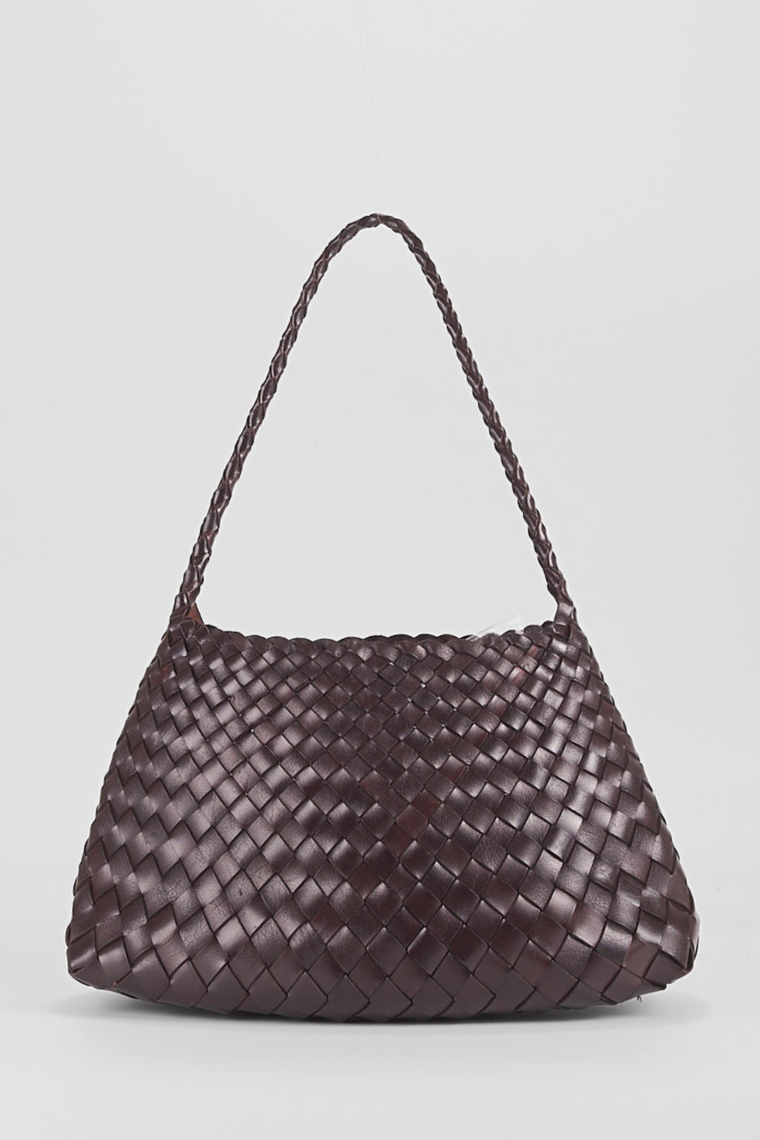 Selina Woven Shoulder Bag- Espresso
