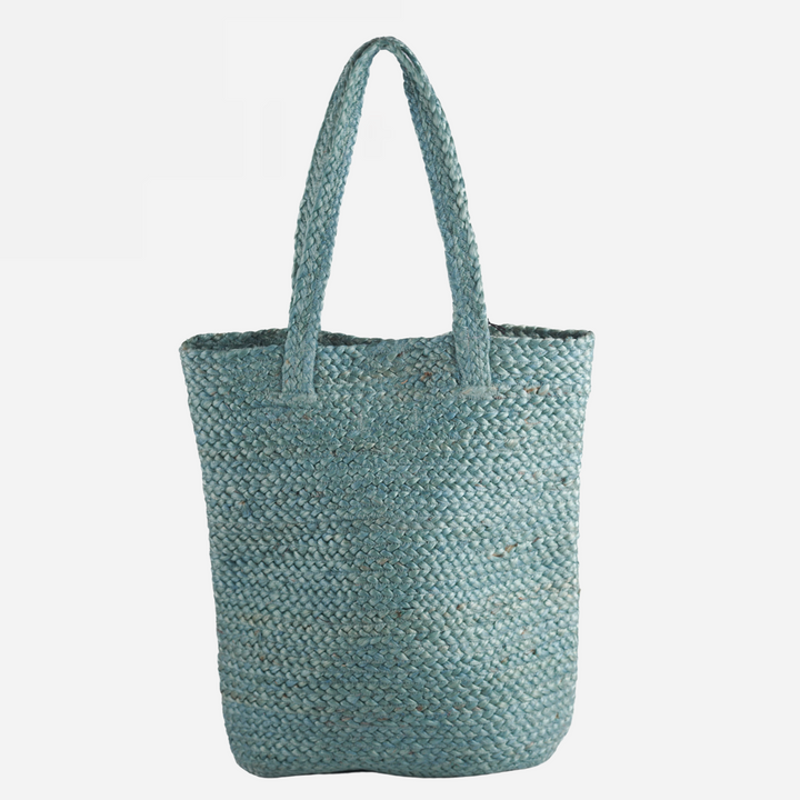 Shyla – Weiche Jute-Tragetasche – Blaugrün