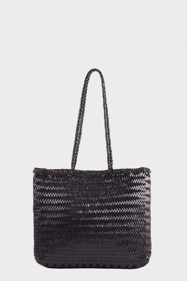 Anika Leather Tote Bag - Black