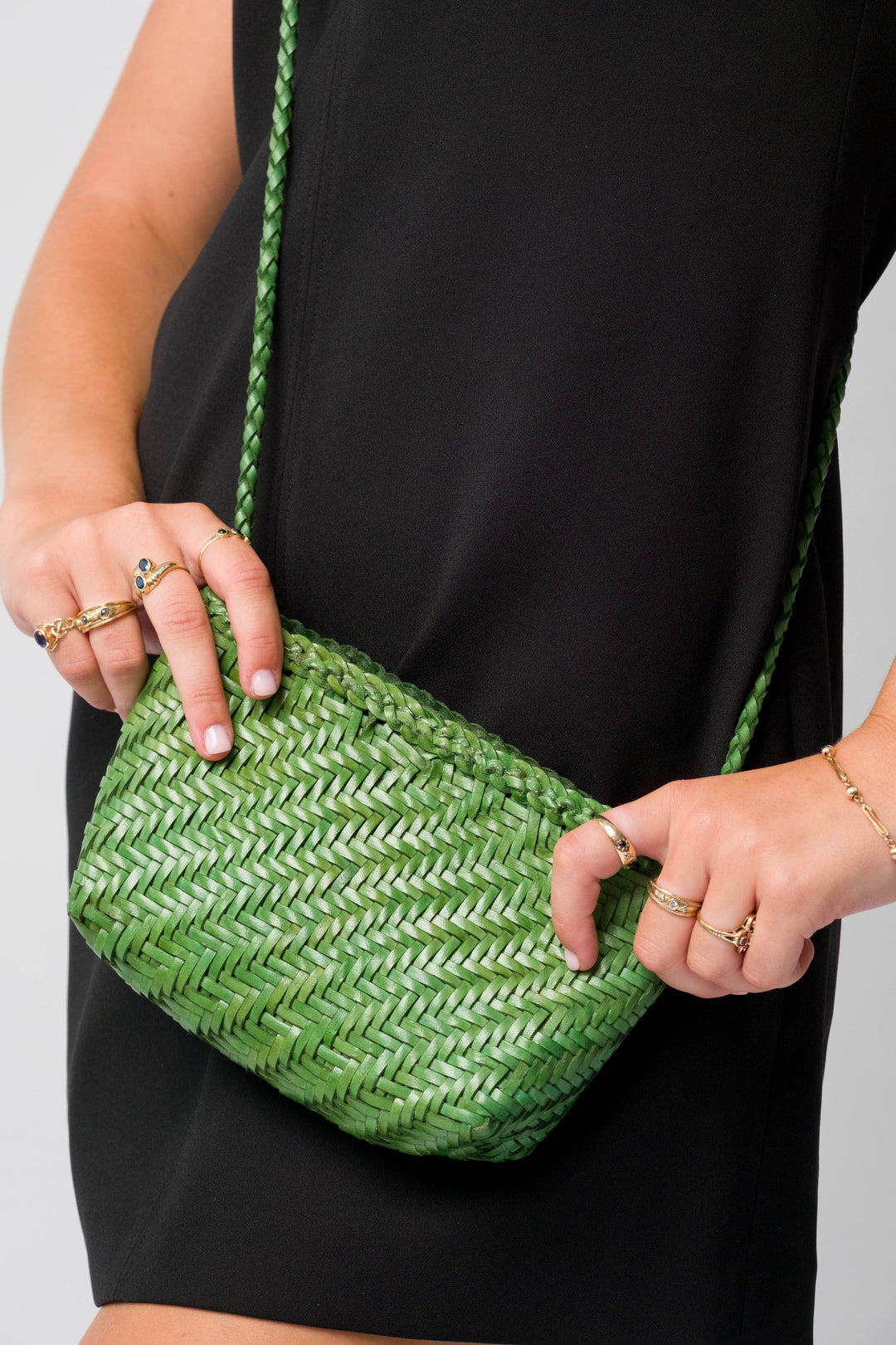 Sia Leather Crossbody- Peridot