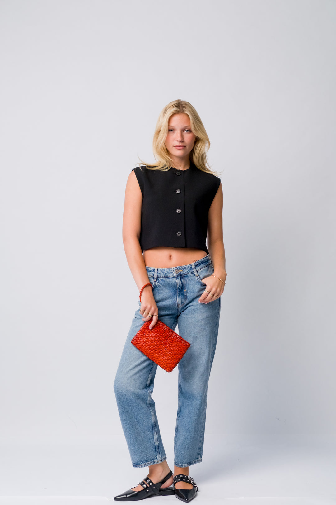 Woven Wristlet Burnt Orange