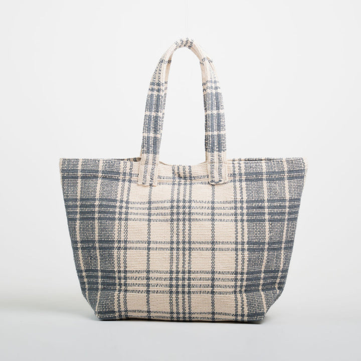 Borsa tote in cotone biologico Sahara - Grigio