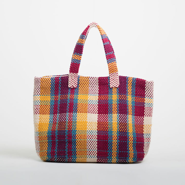 Navi Baumwoll-Handweb-Einkaufstasche - Mehrfarbig