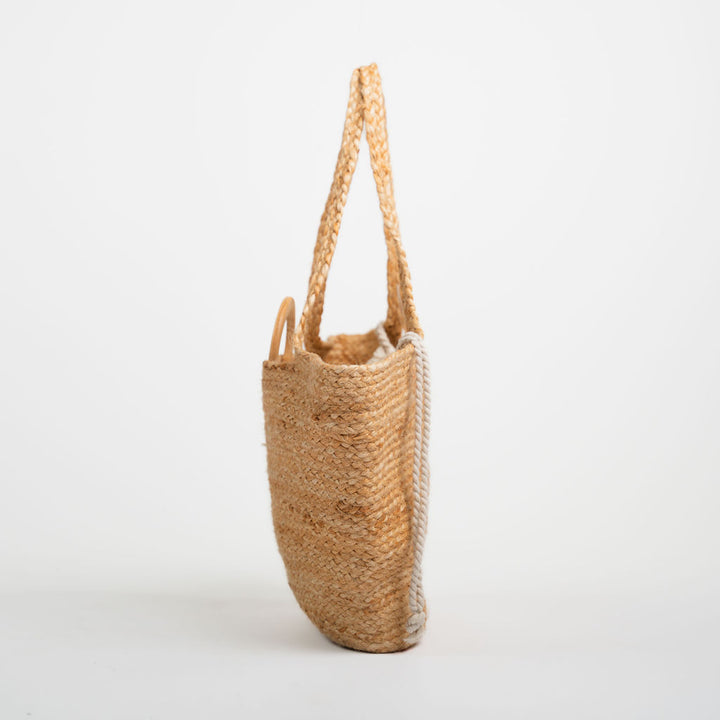 Große Jute-Korbtasche Anaya
