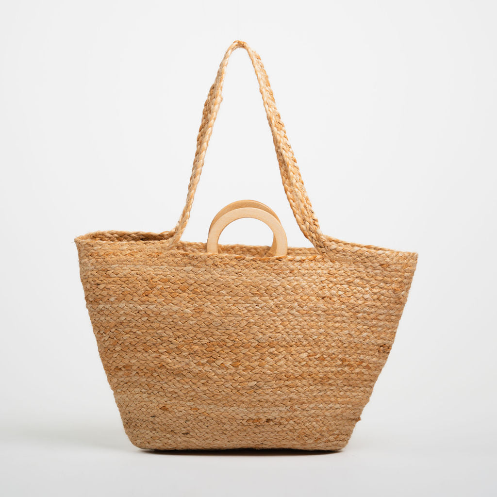 Große Jute-Korbtasche Anaya