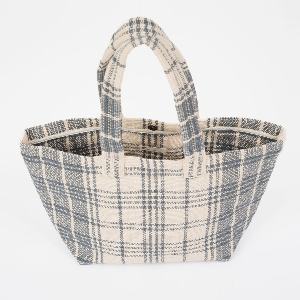 Borsa tote in cotone biologico Sahara - Grigio