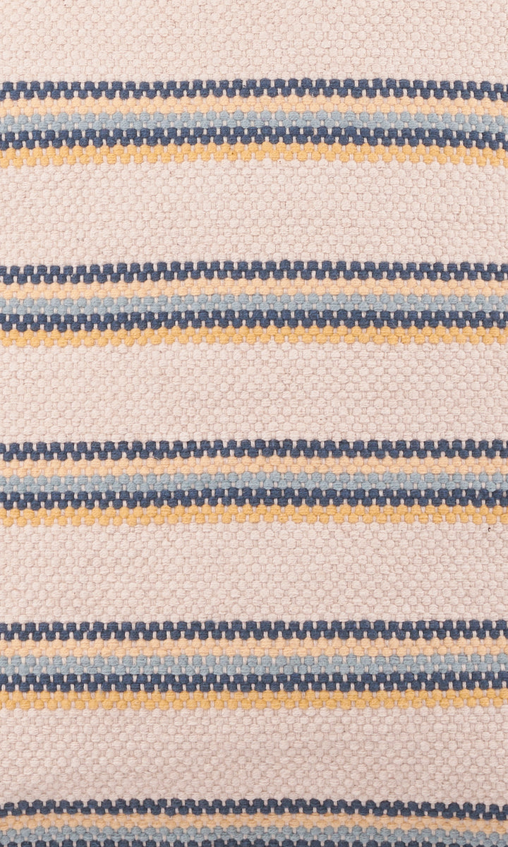 Gul Baumwoll-Handweb-Einkaufstasche - Blau