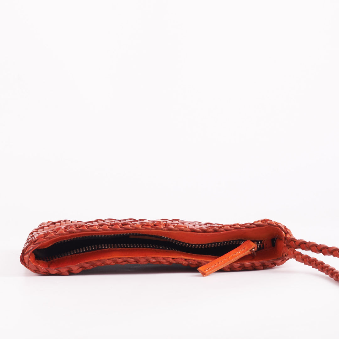 Woven Wristlet Burnt Orange