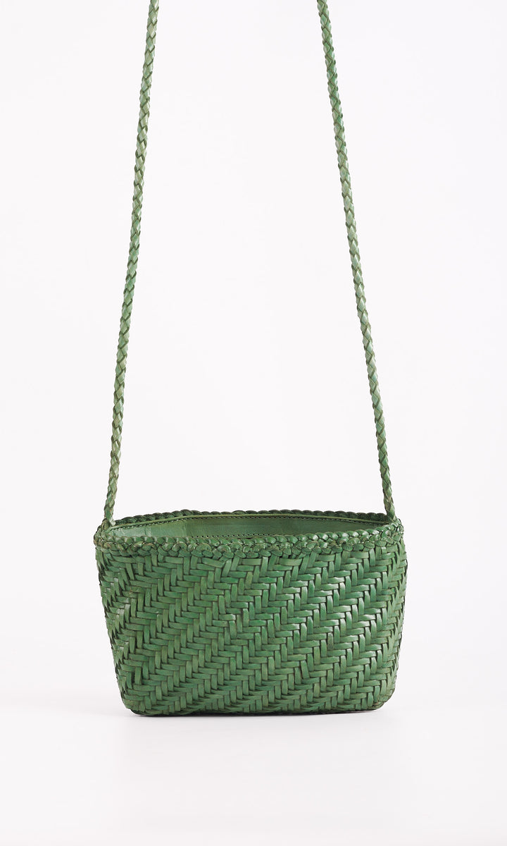 Sia Leather Crossbody- Peridot
