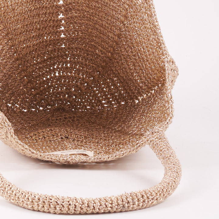 Gori Lurex Handbag- Metallic Gold