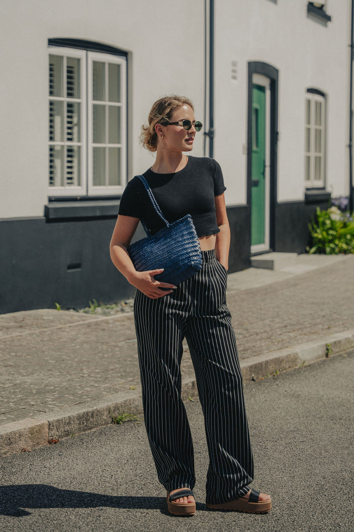 Ari Woven Leather Shoulder Bag