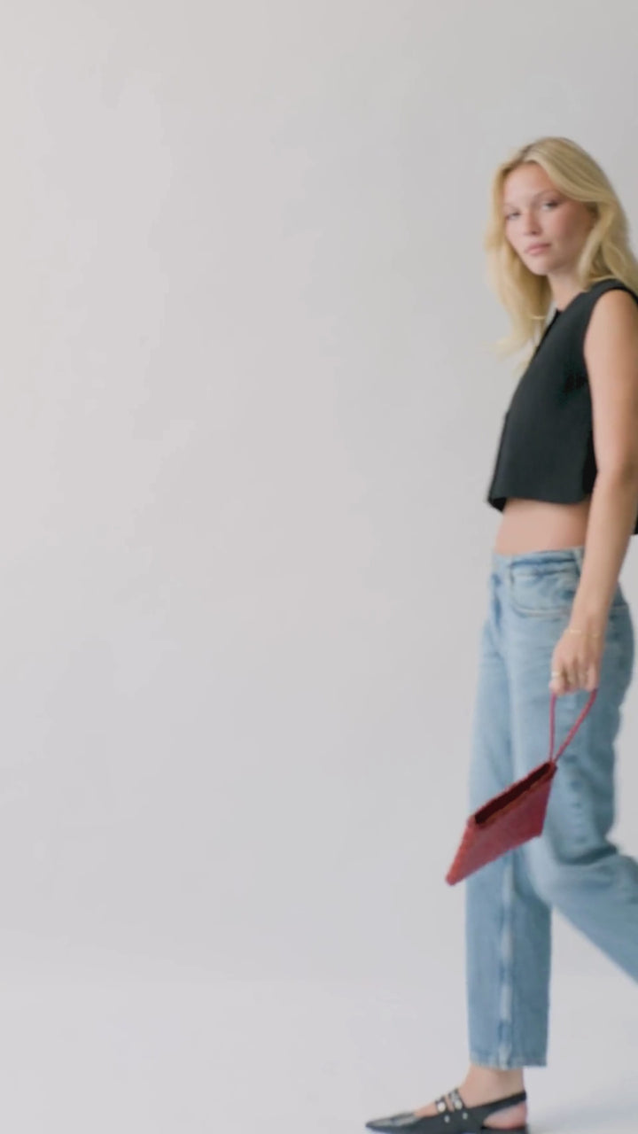 Woven Wristlet Burnt Orange