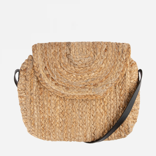 Deena Natural Jute Crossbody Bag