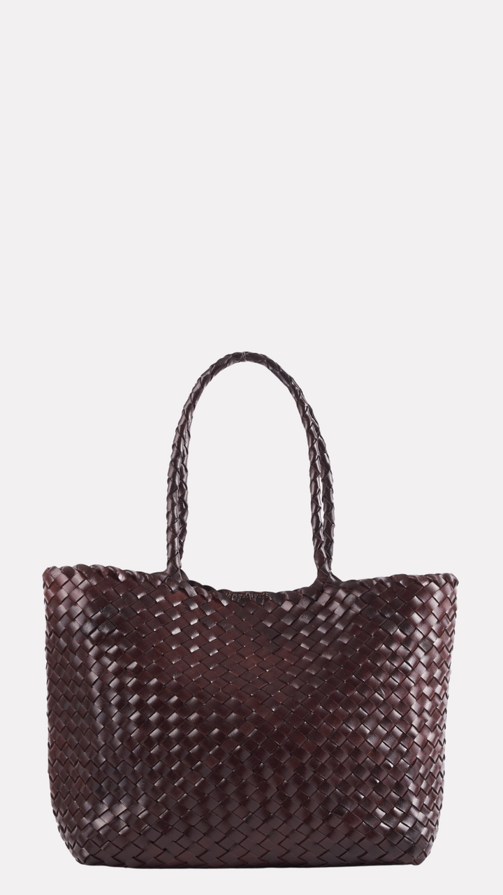 Leia Woven Leather Box Bag- PRE ORDER