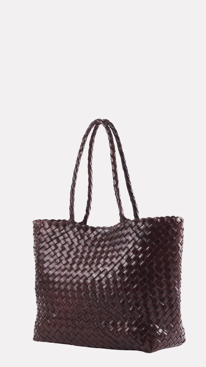 Leia Woven Leather Box Bag- PRE ORDER