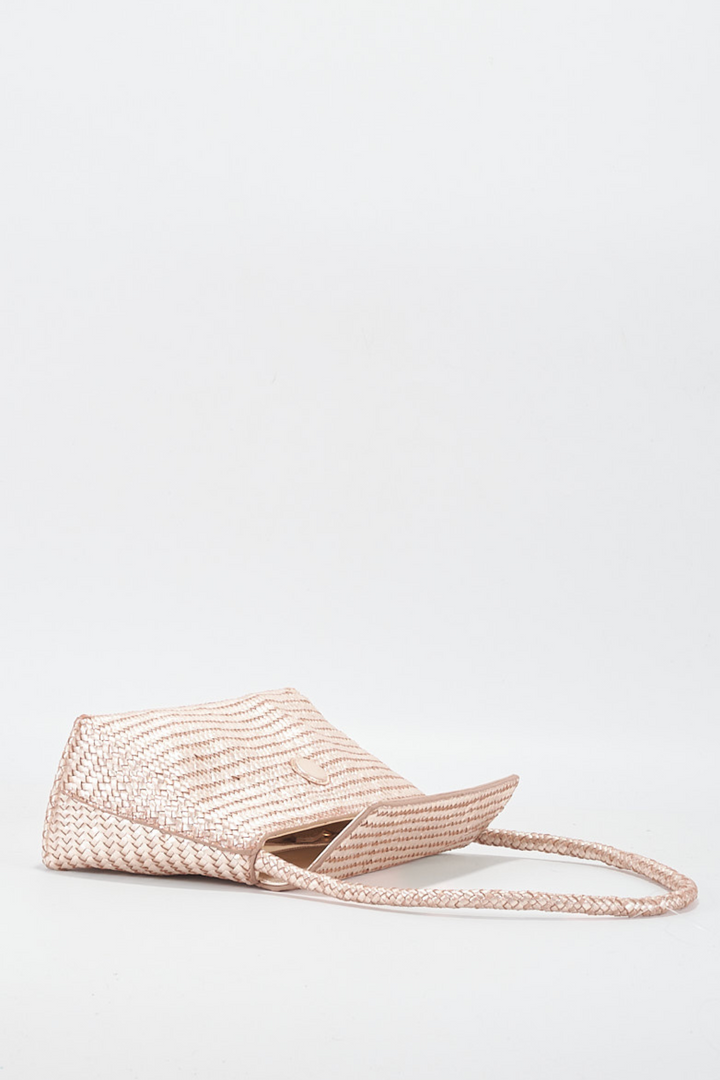 Simi Woven Leather Baguette Bag