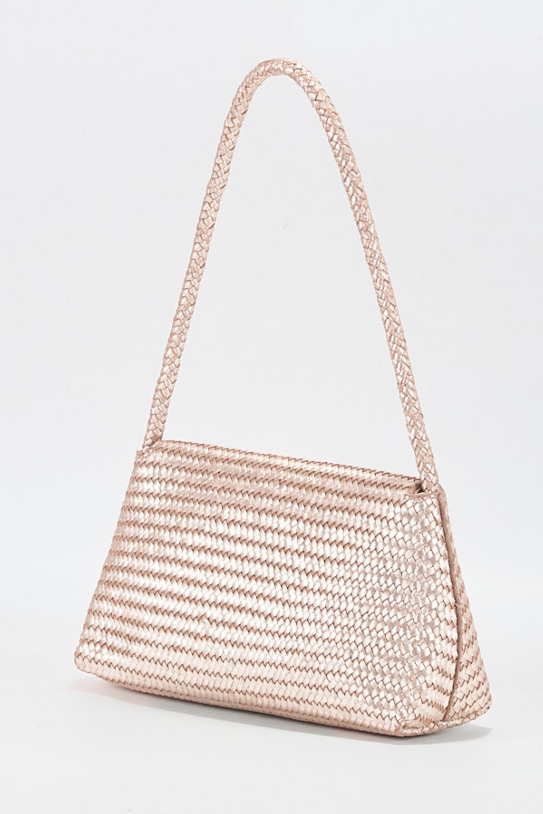 Simi Woven Leather Baguette Bag