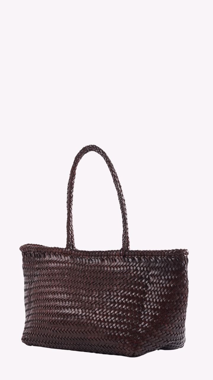 Amora woven leather bag -Espresso- PRE ORDER