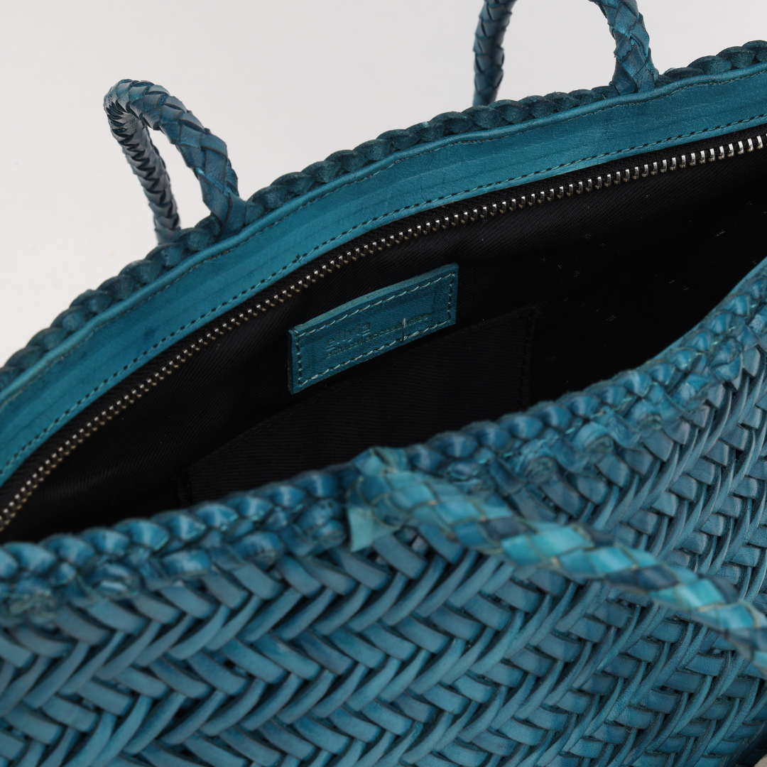 Woven Leather Shoulder Bag