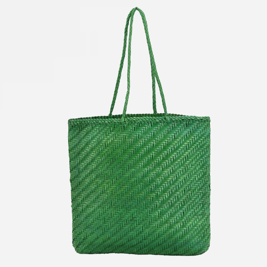 Large Woven Leather Bag