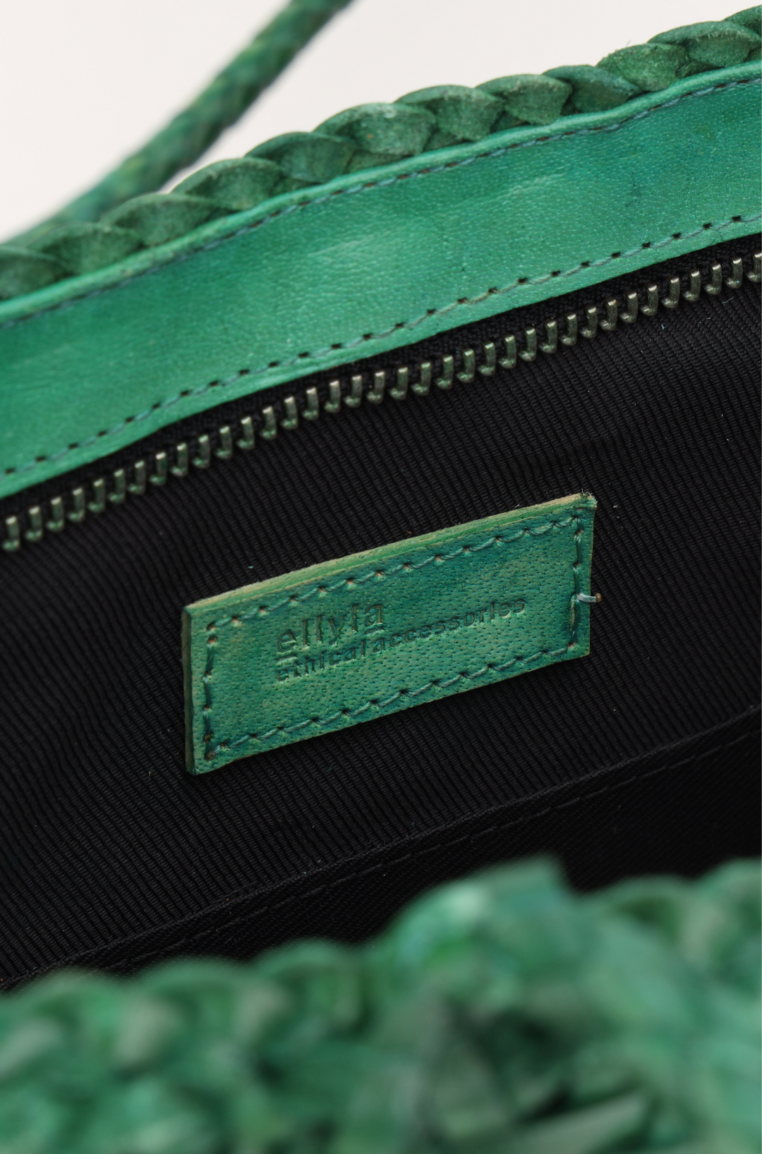 Slim Large Leather Tote - Green