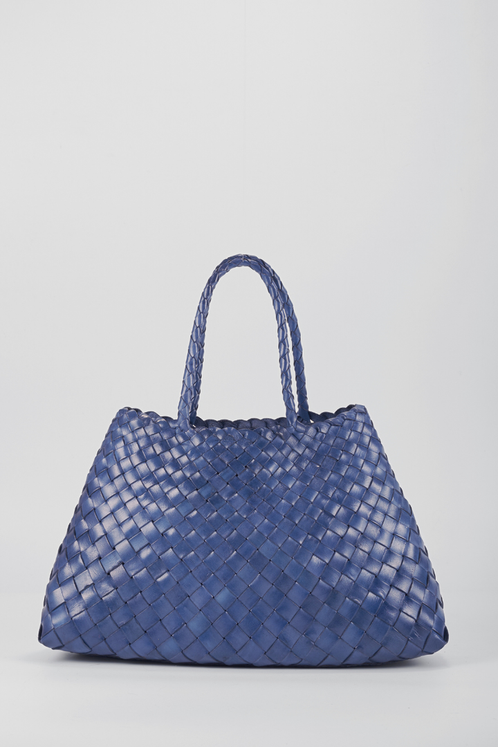 Selina Woven Hand Bag- Blue