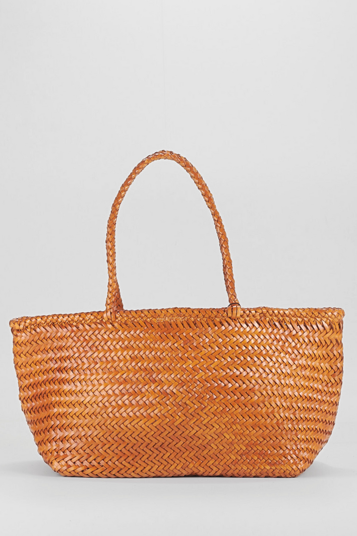 Amora Woven Shoulder Bag- Mustard