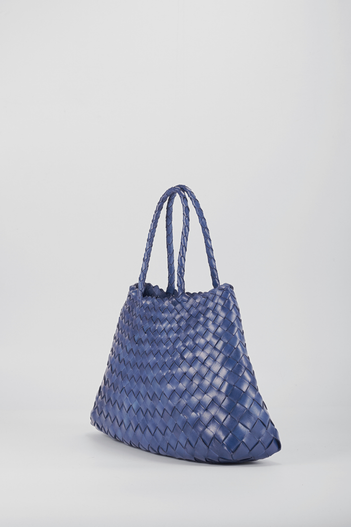 Selina Woven Hand Bag- Blue