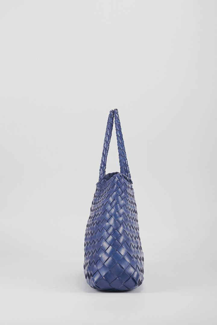 Selina Woven Hand Bag- Blue