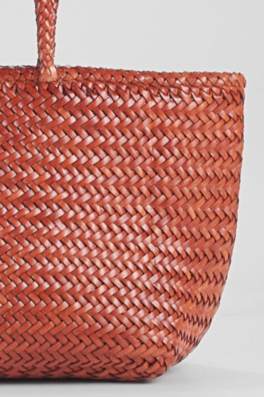 Amora Woven Shoulder Bag- Tan