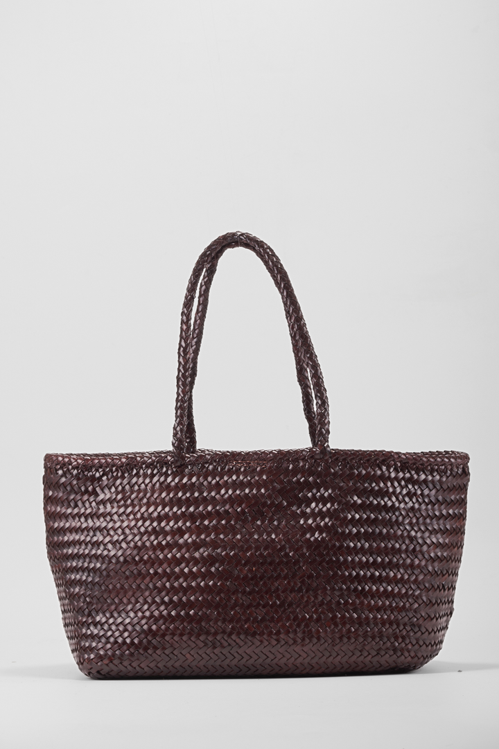 Amora Woven Shoulder Bag- Espresso