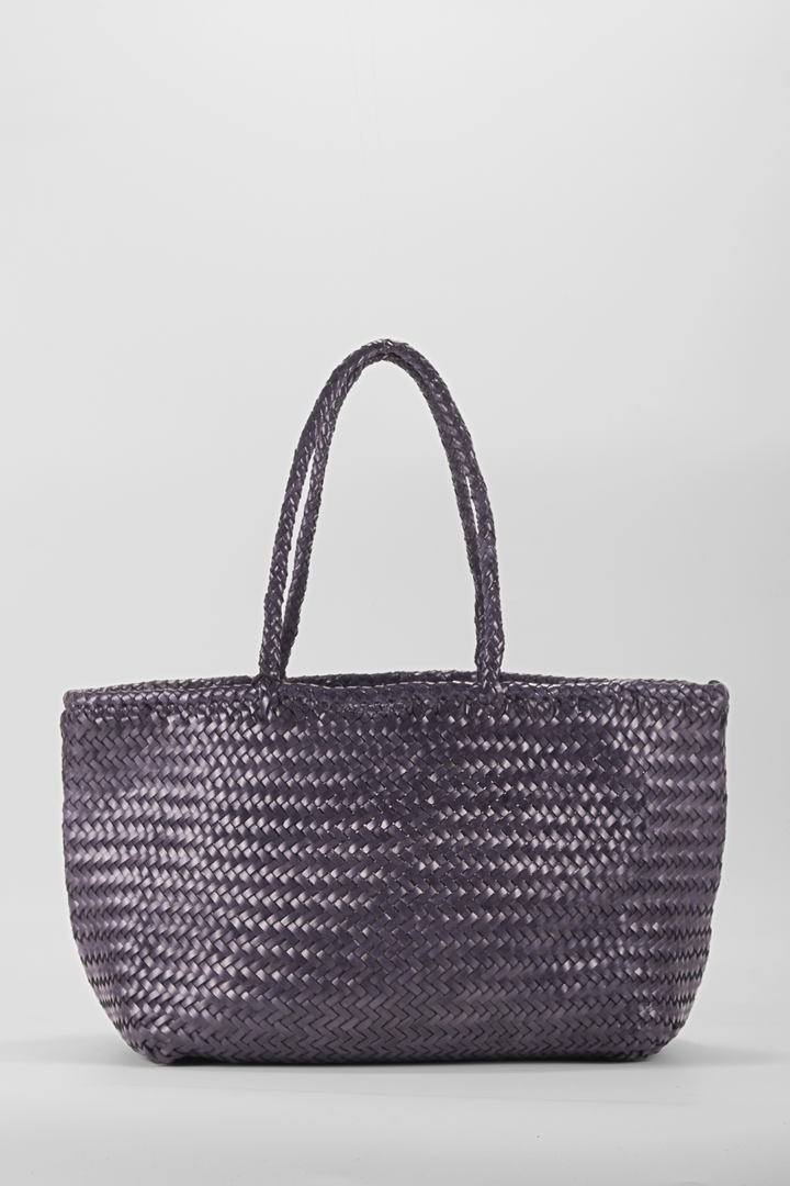 Amora Woven Shoulder Bag Dark Blue
