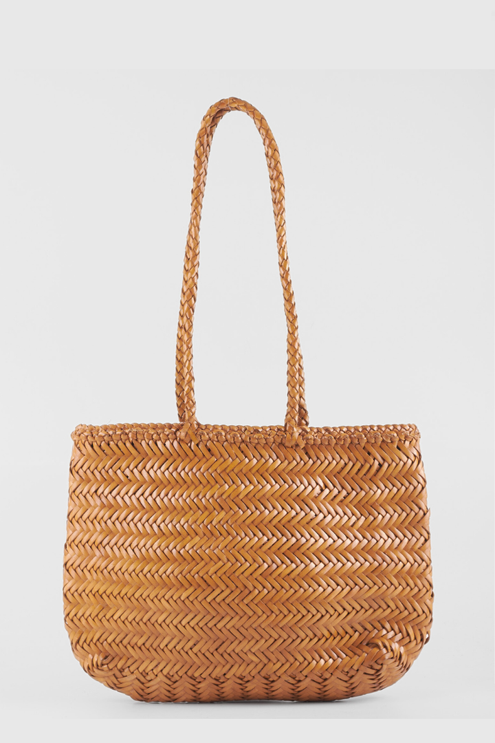 Umhängetasche aus gewebtem Leder