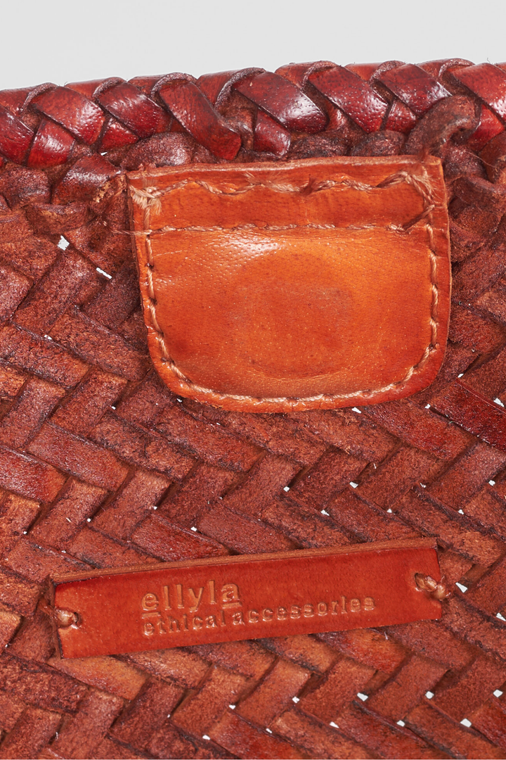 Amora Woven Shoulder Bag- Tan