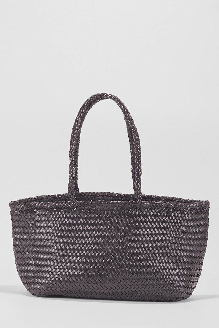 Amora Woven Shoulder Bag- Black