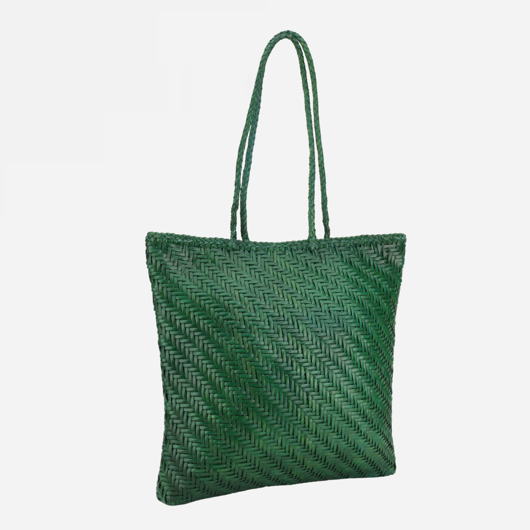 Large Leather Bag- Green