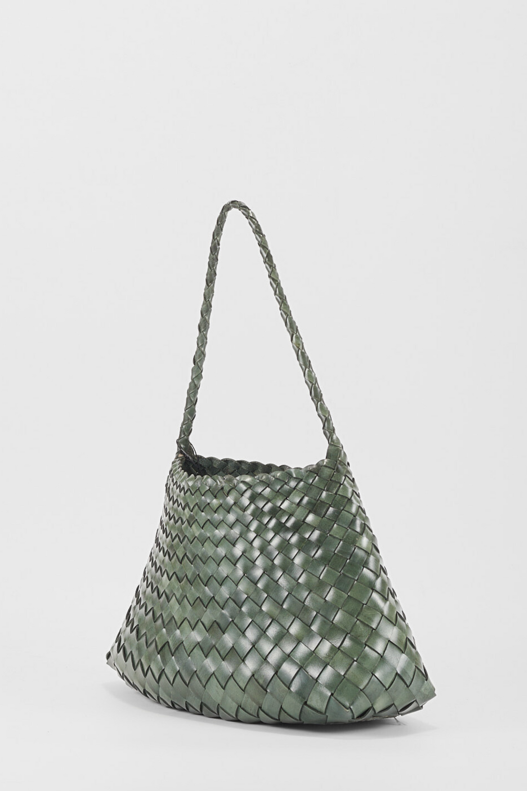 Selina Woven Shoulder Bag- Slate Green