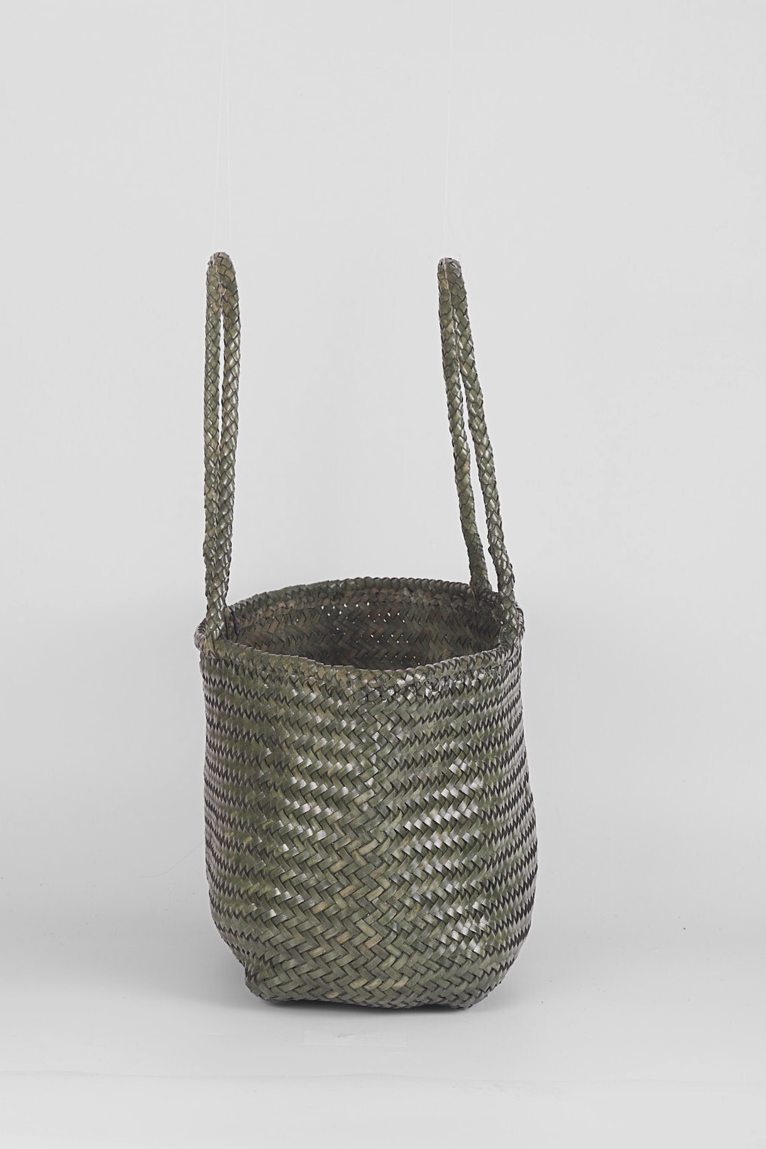 Amora Woven Shoulder Bag- Slate Green
