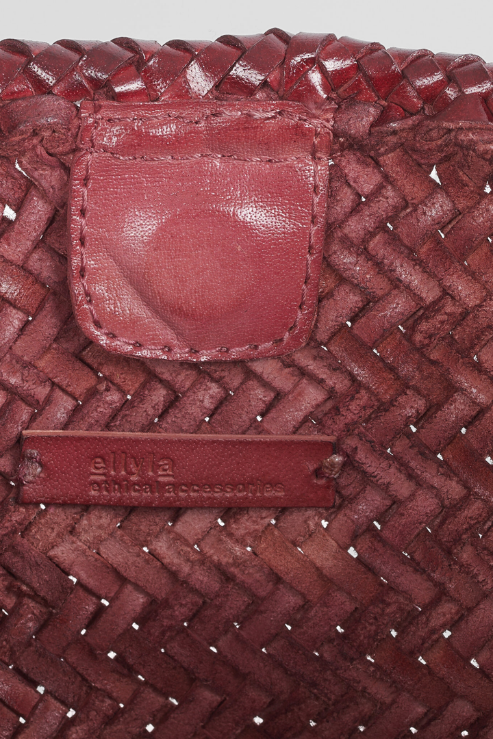 Amora Woven Shoulder Bag- Burgundy- PRE ORDER ETA 3 Weeks