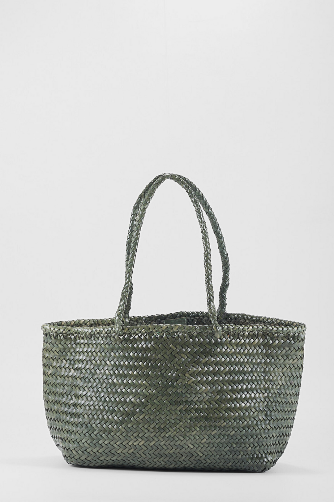 Amora Woven Shoulder Bag- Slate Green