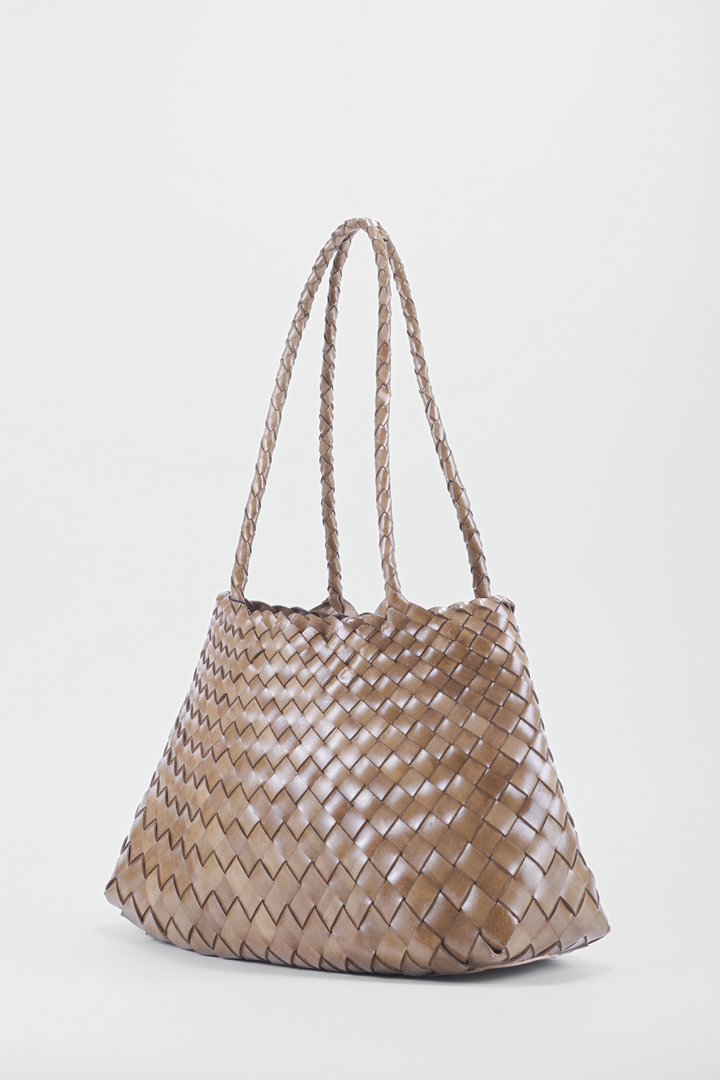 Selina Long Handle Shoulder Bag -Khaki