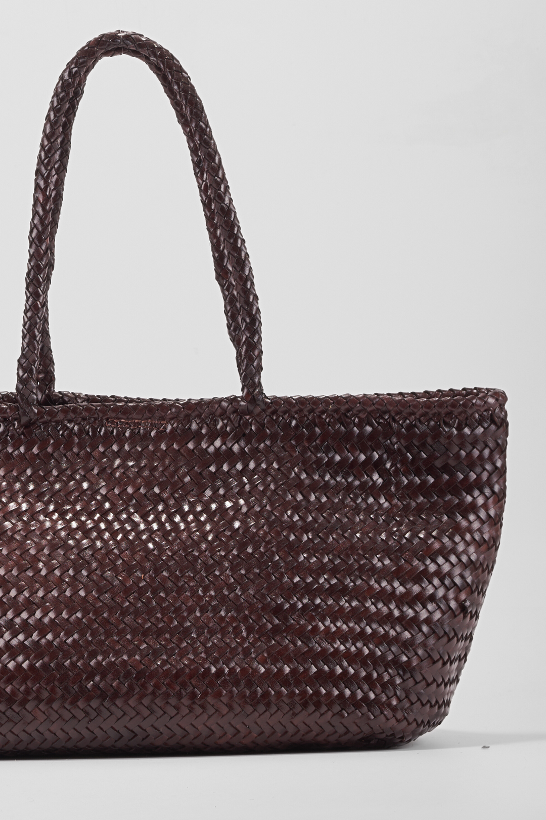 Amora Woven Shoulder Bag- Espresso