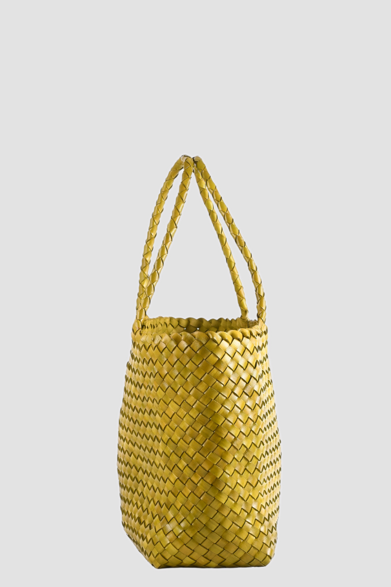 Leia Woven Leather Box Bag
